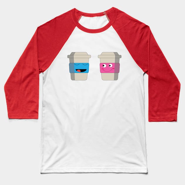 Coffee For Him and Her Baseball T-Shirt by Mathew Graphic